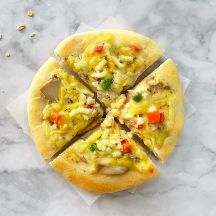 野菇白醬PIZZA(蛋奶素)